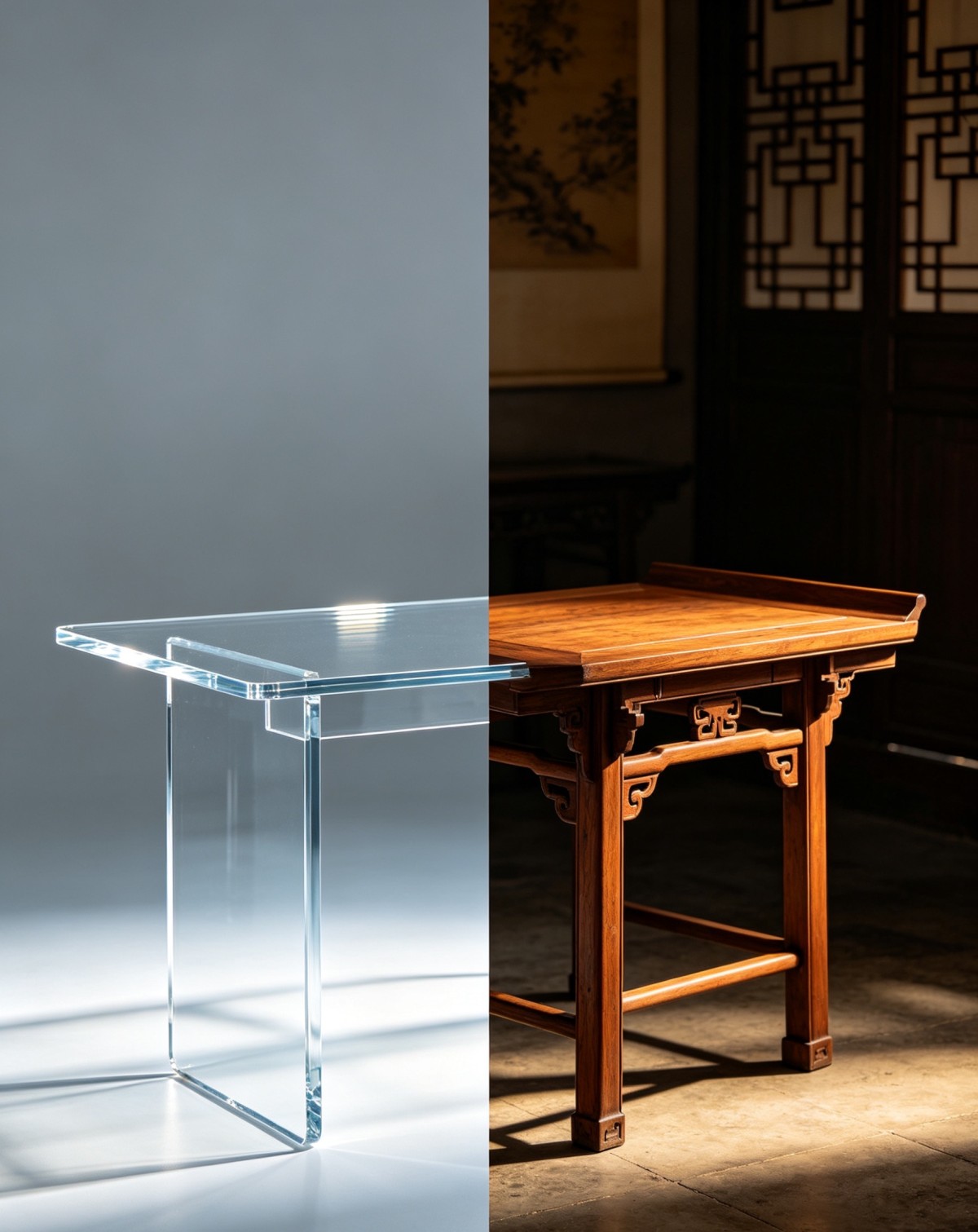 Don't hesitate when choosing a table; acrylic tables are both practical and stylish