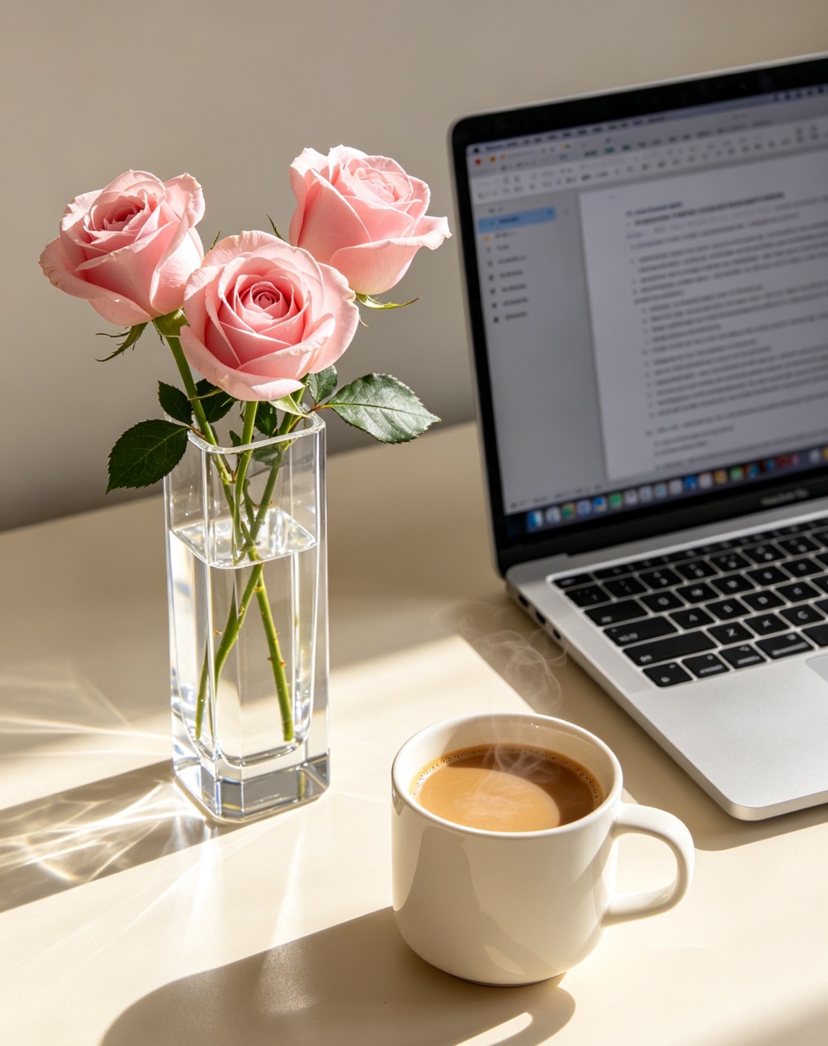 亚克力花瓶1 A luxury yet affordable acrylic vase adorns the workstation