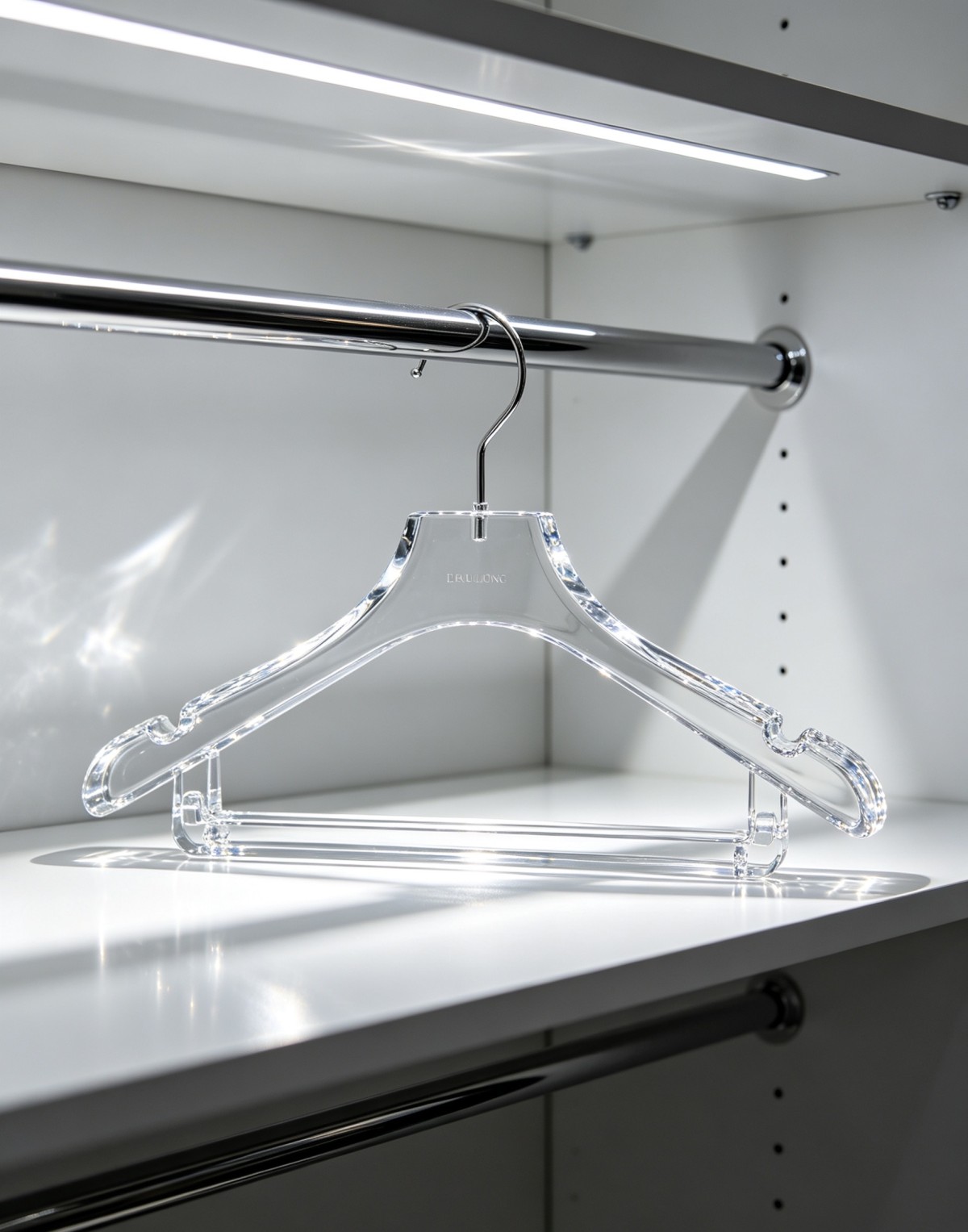 亚克力衣架1 Cutting-edge technology for anti-yellowing clothes hangers – ensuring your wardrobe always looks stylish