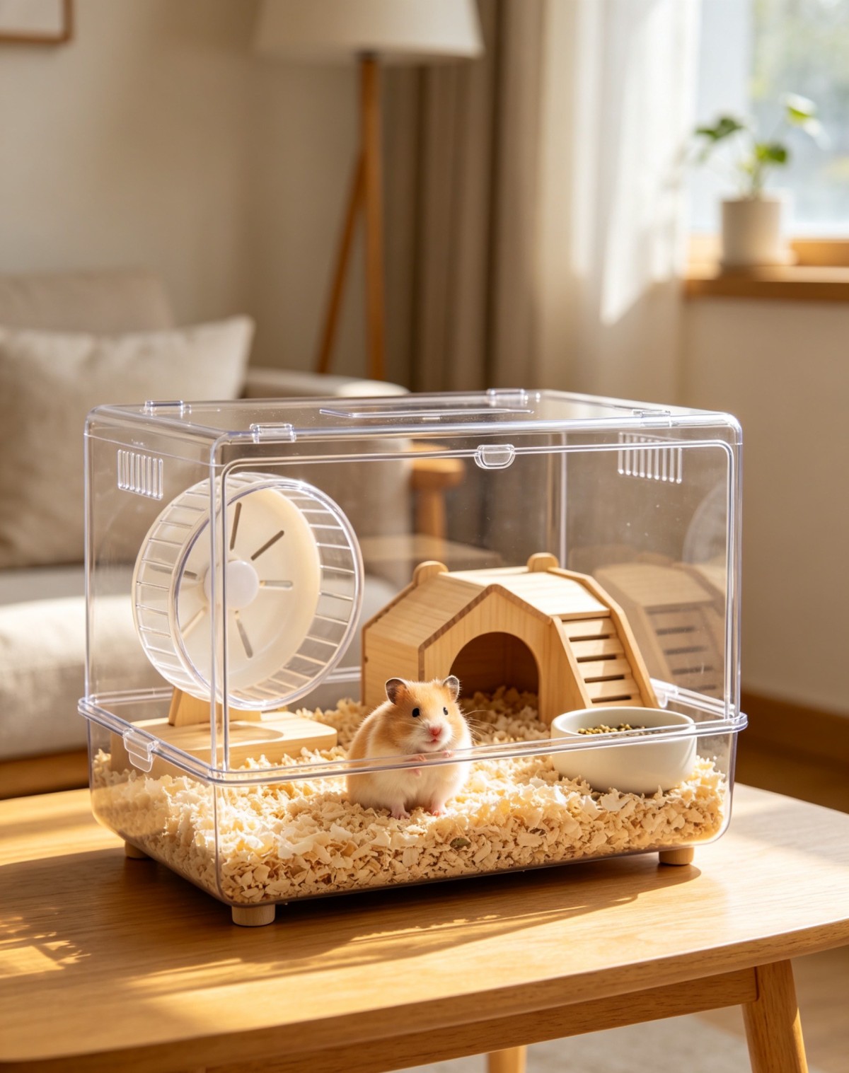 亚克力宠物箱 This transparent acrylic pet box provides your little pet with a comfortable new home