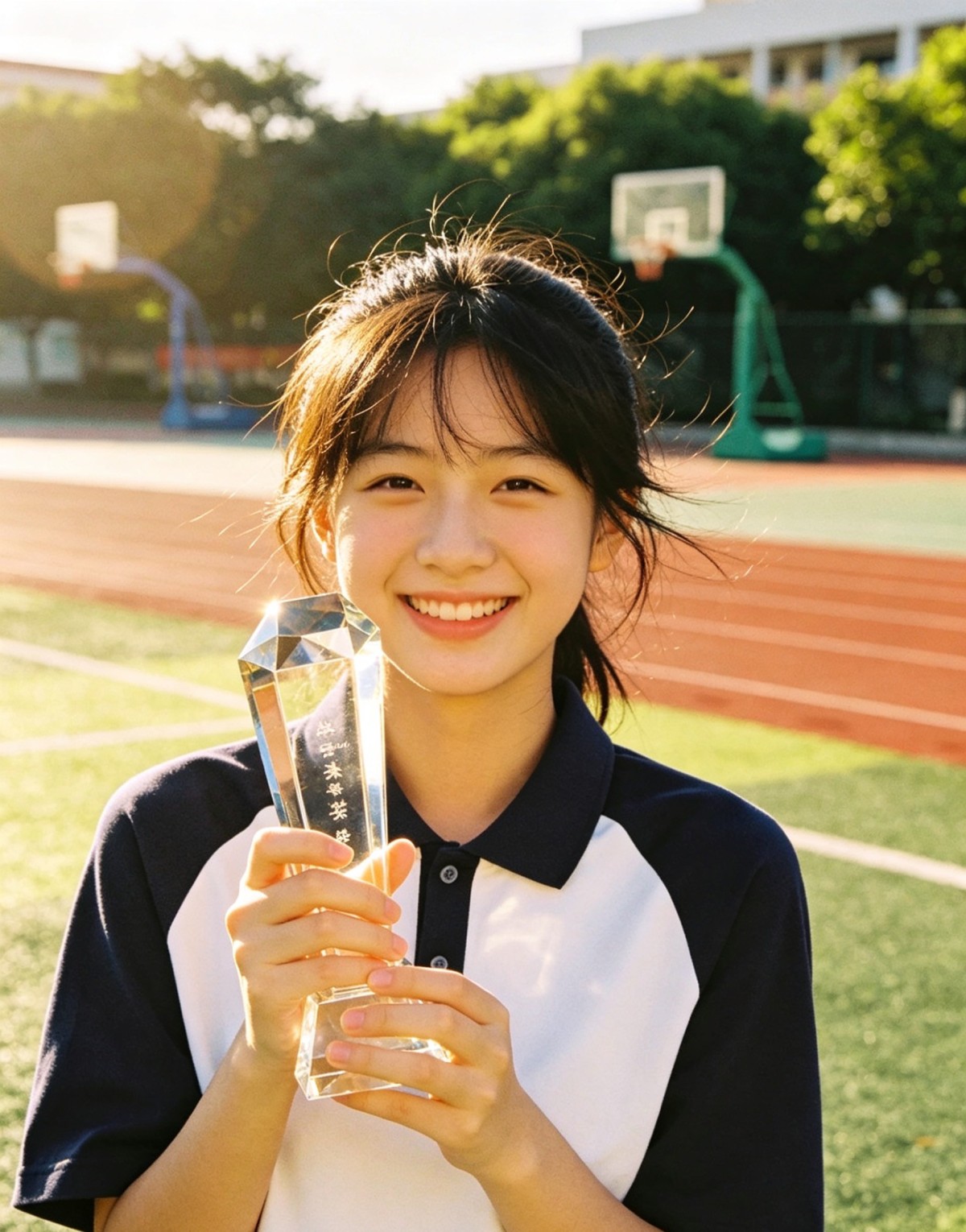 Acrylic trophies for campus sports events! Capturing the youthfulness and glory of young athletes