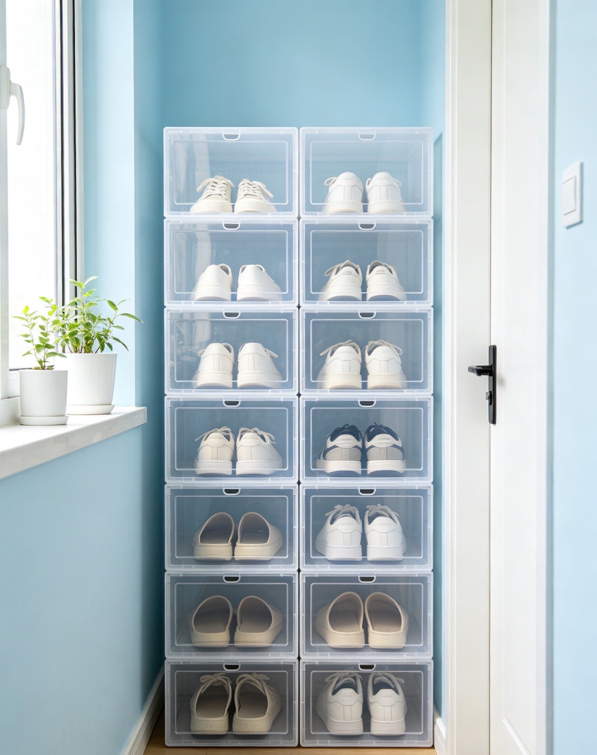 Acrylic shoe box – an excellent storage solution for small spaces