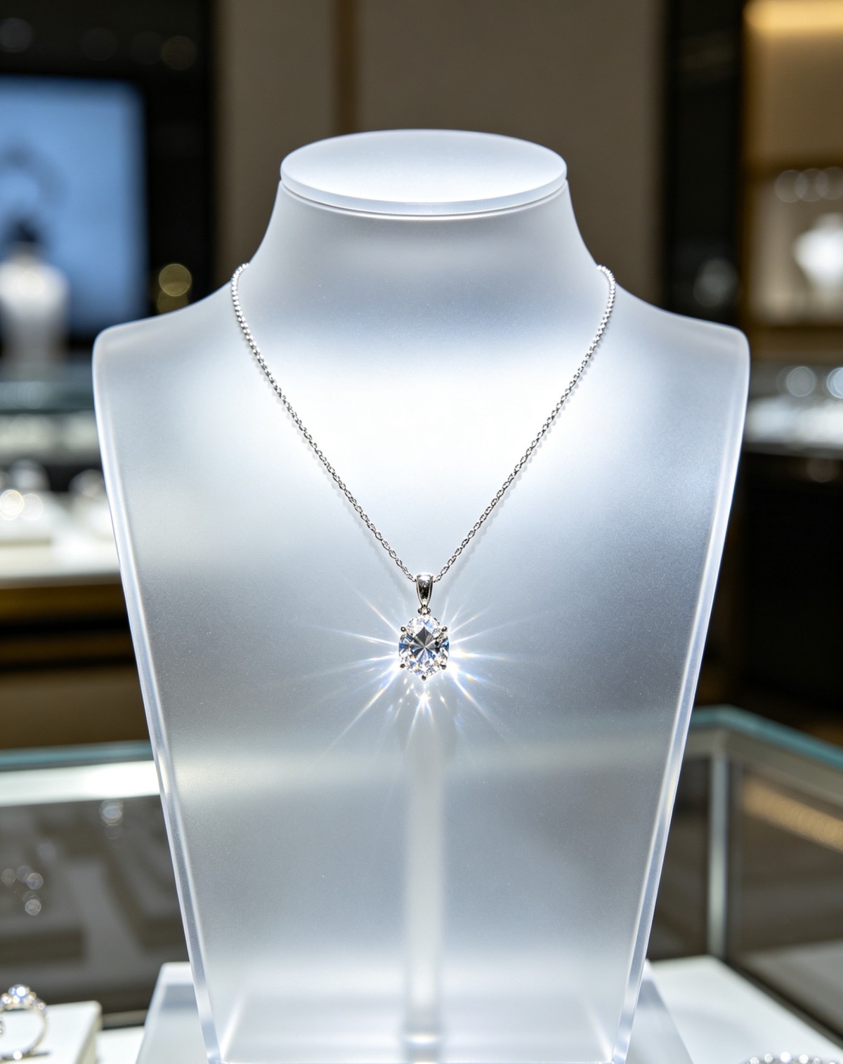 亚克力珠宝架2 An invisible acrylic display stand that gives jewelry a natural shine