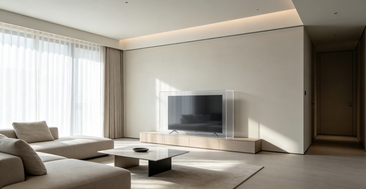 亚克力电视机保护罩1 Acrylic TV cover – creating a minimalist yet stylish living room