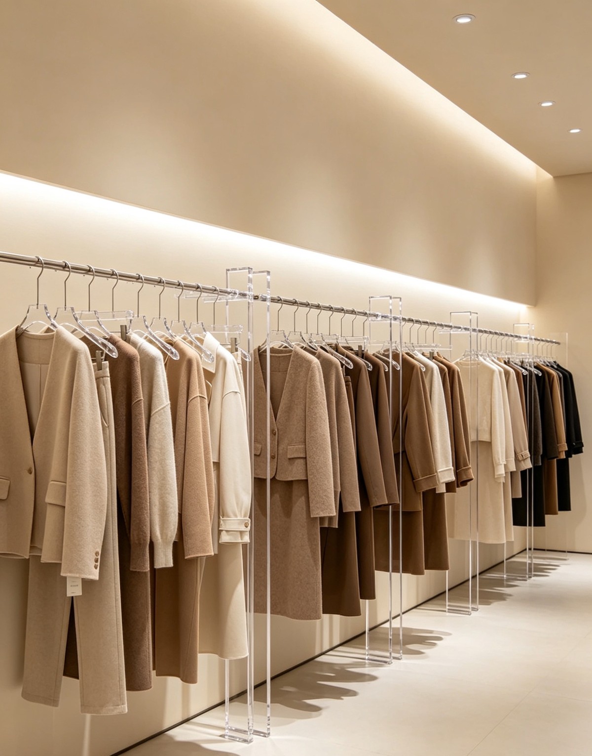 The ultimate secret weapon for clothing stores! Transparent hangers enhance the overall quality of your products