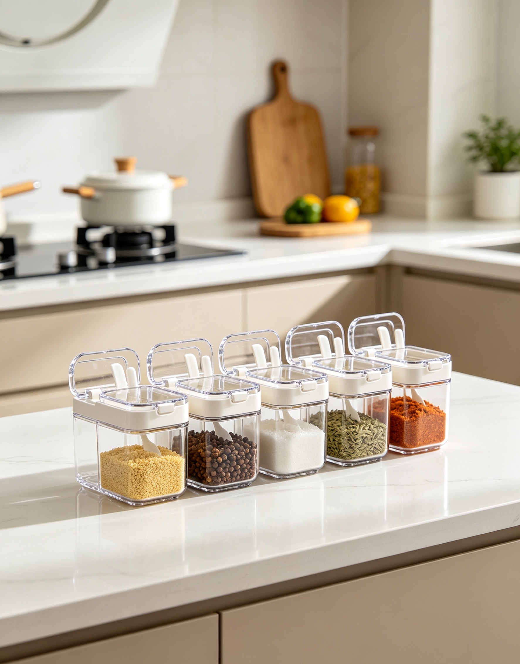 Low-cost renovation for old kitchens! Acrylic seasoning bottles are absolutely amazing