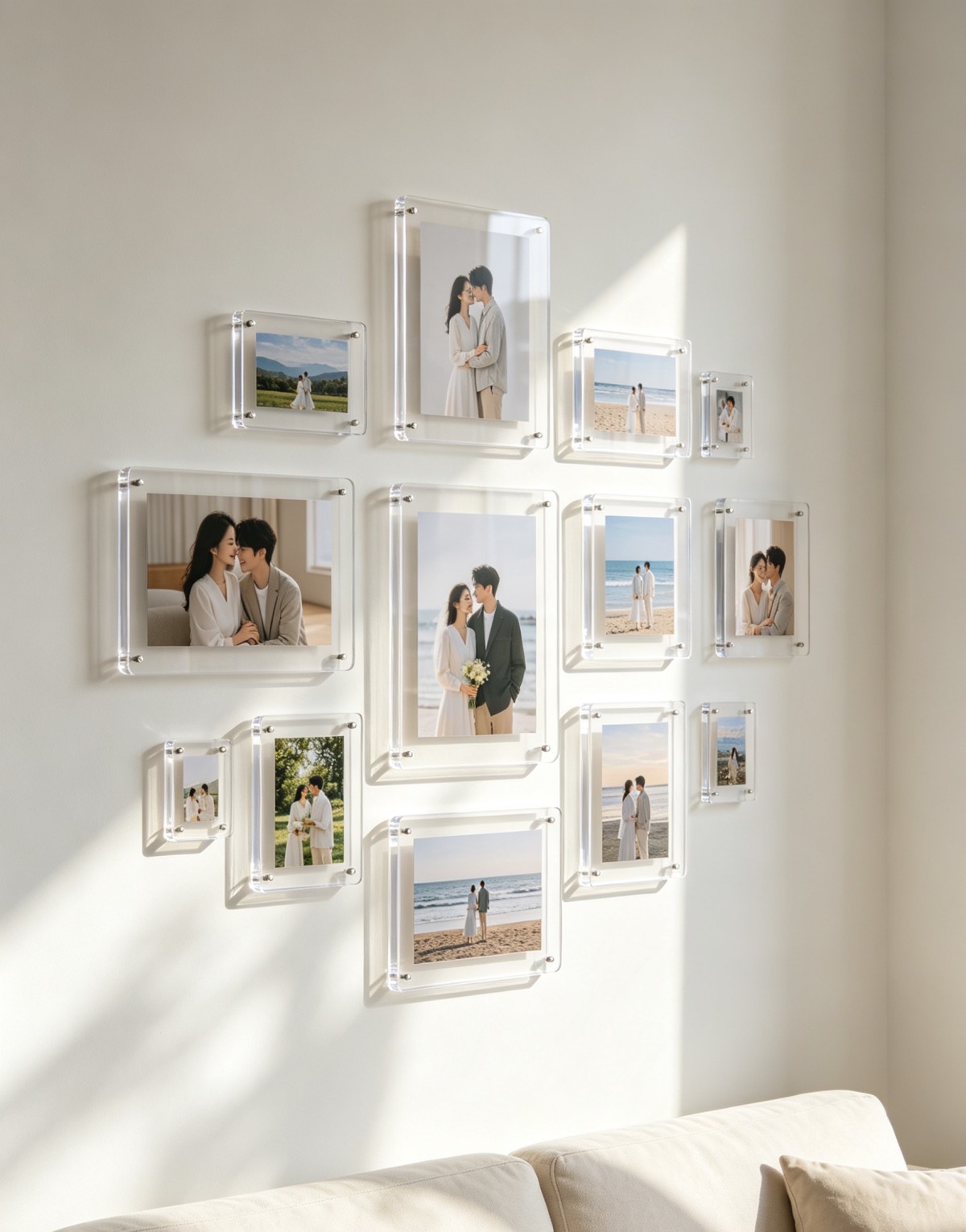 New ideas for wall decoration: minimalist acrylic frames that are truly timeless in appearance