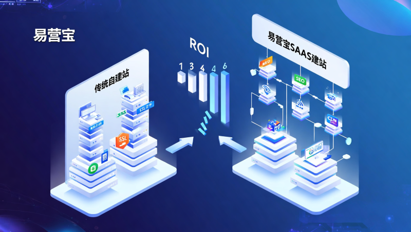B2B外贸企业自建站 vs 易营宝SAAS建站：首年综合成本与ROI测算表