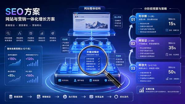 网站SEO优化方案怎么定,别一开始就把预算打散 Wie legt man einen SEO-Optimierungsplan für eine Website fest, ohne gleich zu Beginn das Budget zu zersplittern