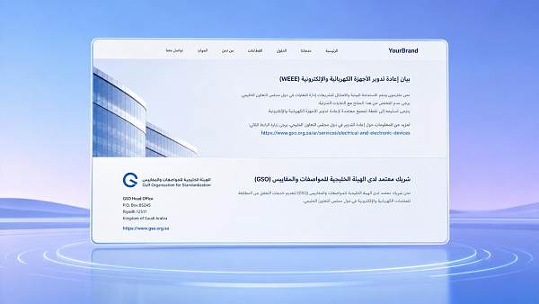 Aktualisierte GCC-WEEE-Compliance-Anforderungen: Chinesische Elektroniklieferanten müssen eine arabische Recycling-Erklärung in ihre offizielle Website einbetten