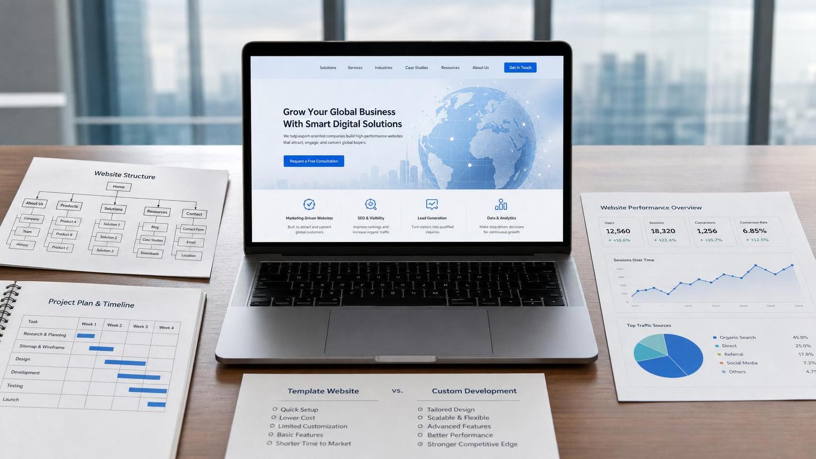 Was ist der Unterschied zwischen einem Template-Website-System und einer individuellen Entwicklung? Welche Unternehmen eignen sich eher für eine Template-Website?
