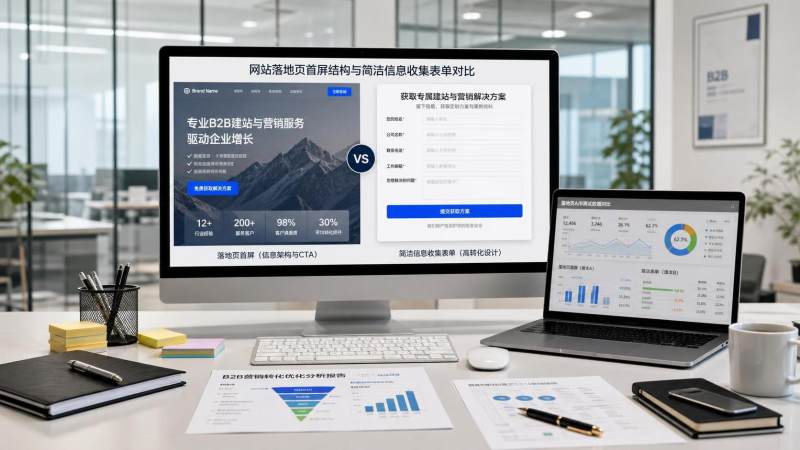 Design von B2B-Landingpages mit hoher Conversion-Rate: Zuerst den Above-the-Fold-Bereich oder zuerst das Formular optimieren?