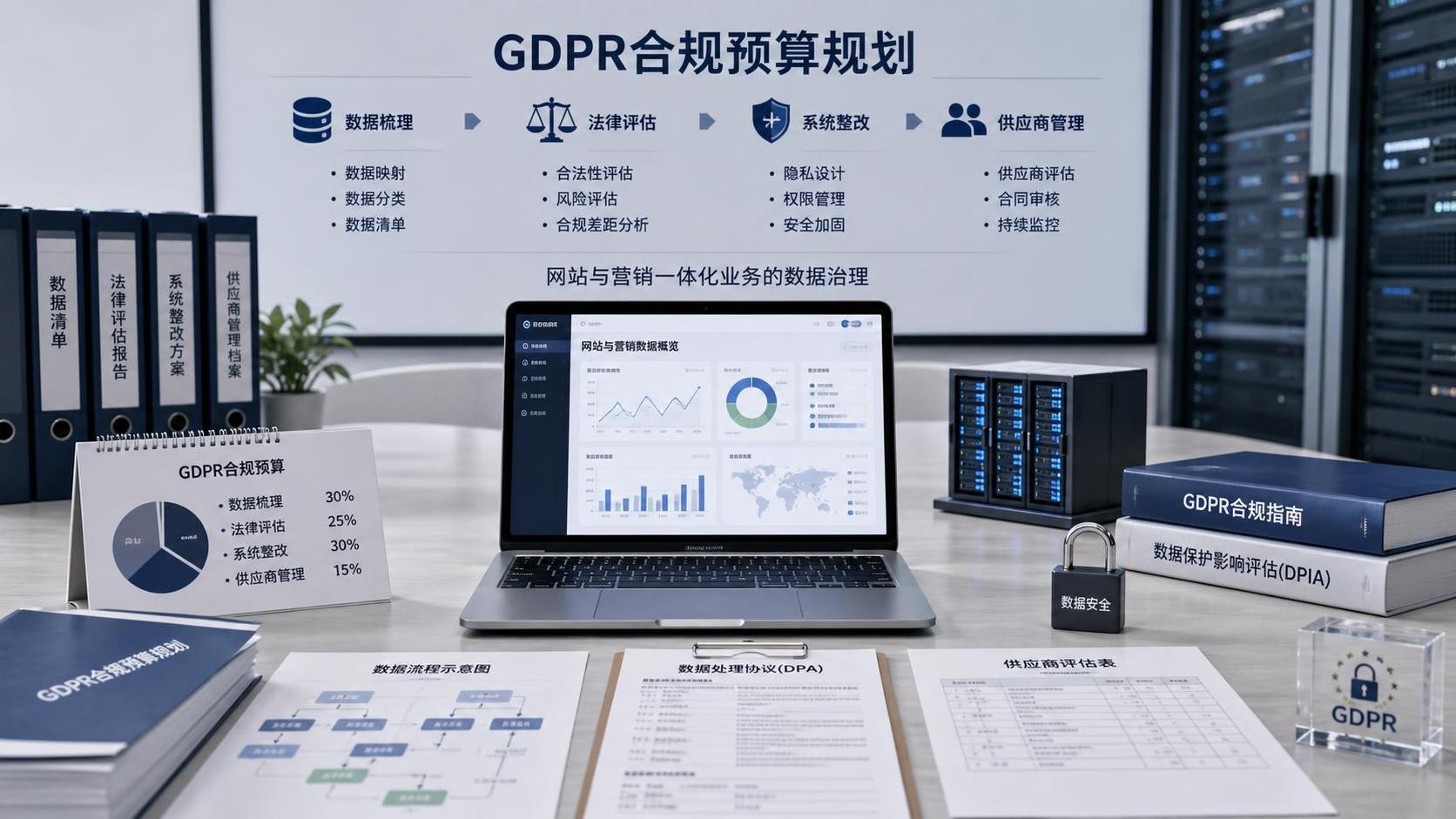 In welche notwendigen Bereiche fließen die Kosten für die GDPR-Compliance normalerweise?