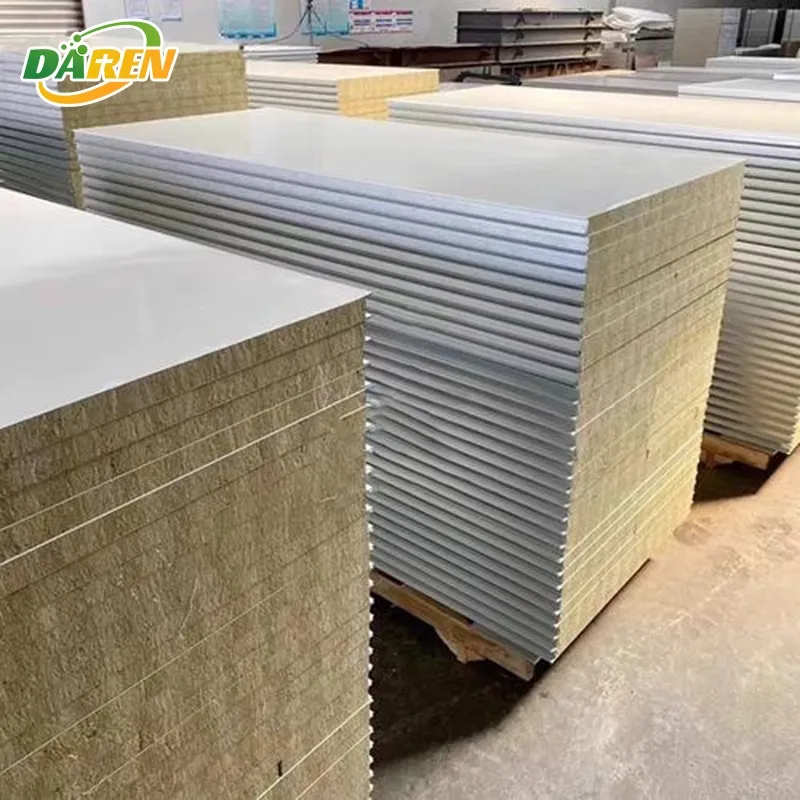 Manufactured Silica Rock Color Steel Sandwich Panel