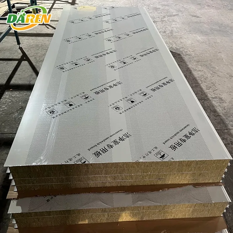 Manufactured Silica Rock Color Steel Sandwich Panel