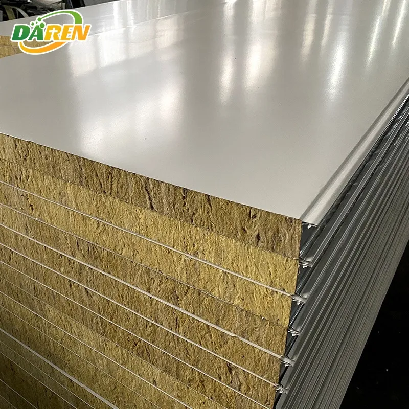 Manufactured Silica Rock Color Steel Sandwich Panel
