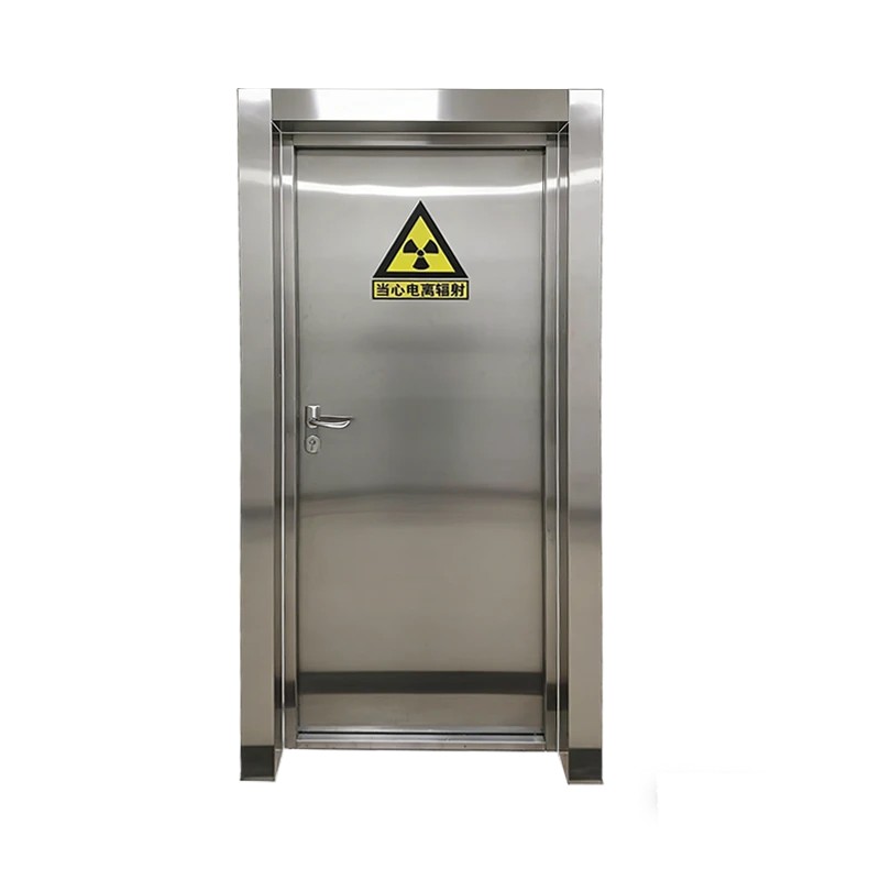 Manual swing lead door