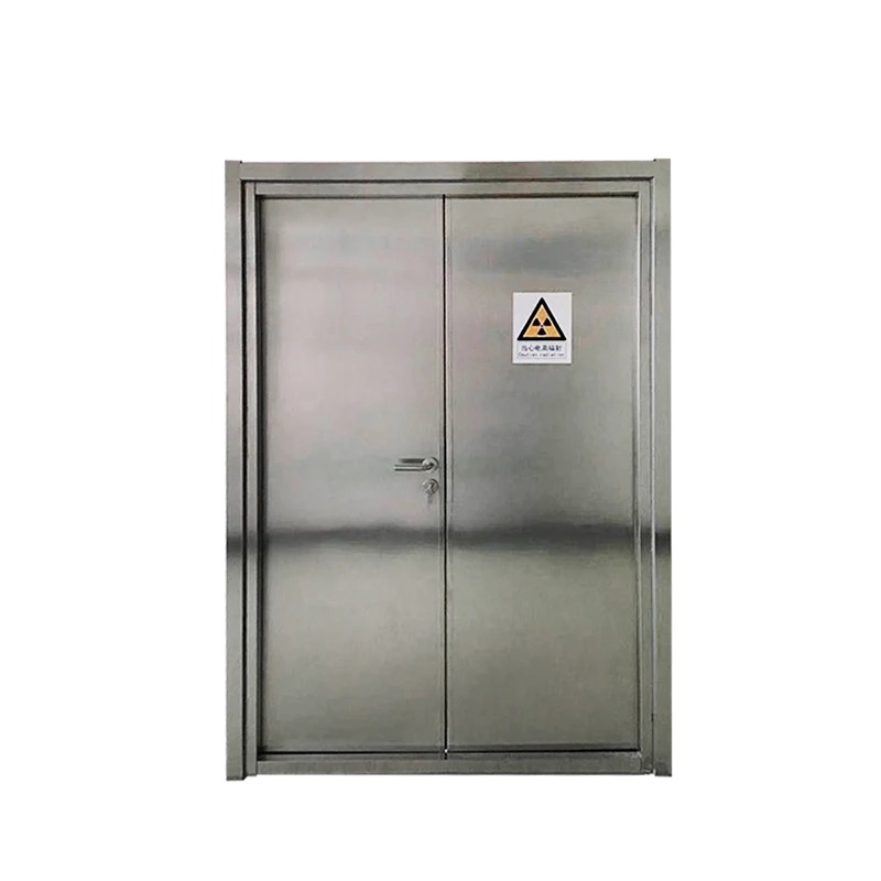 Manual swing lead door