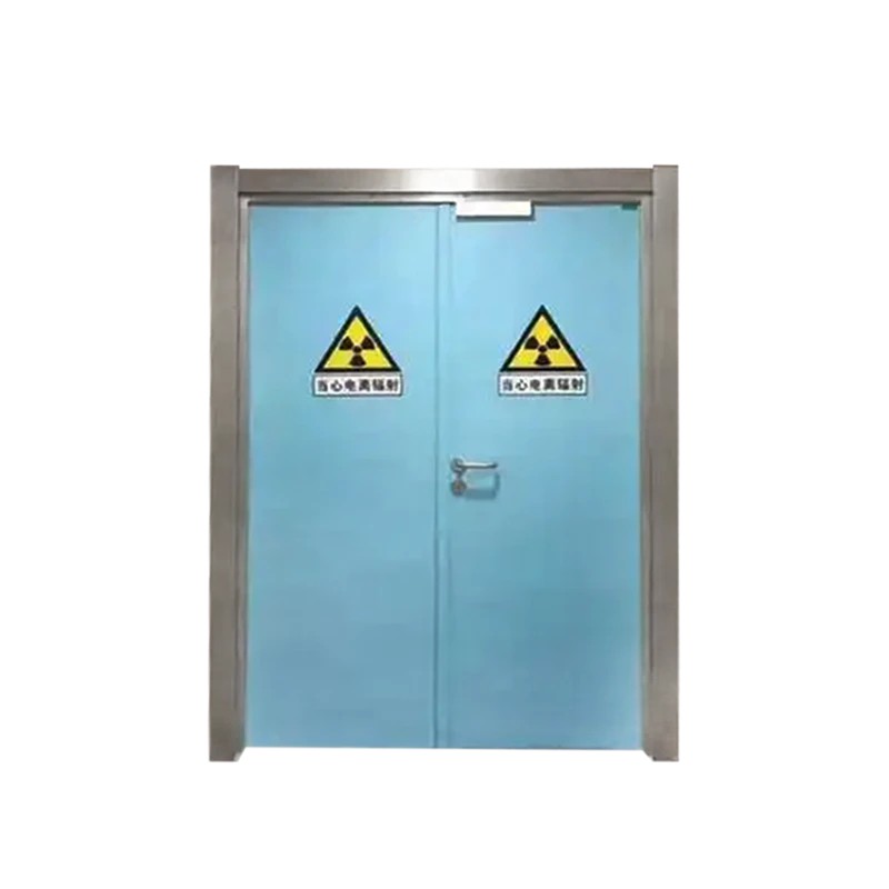 Electric swing lead door