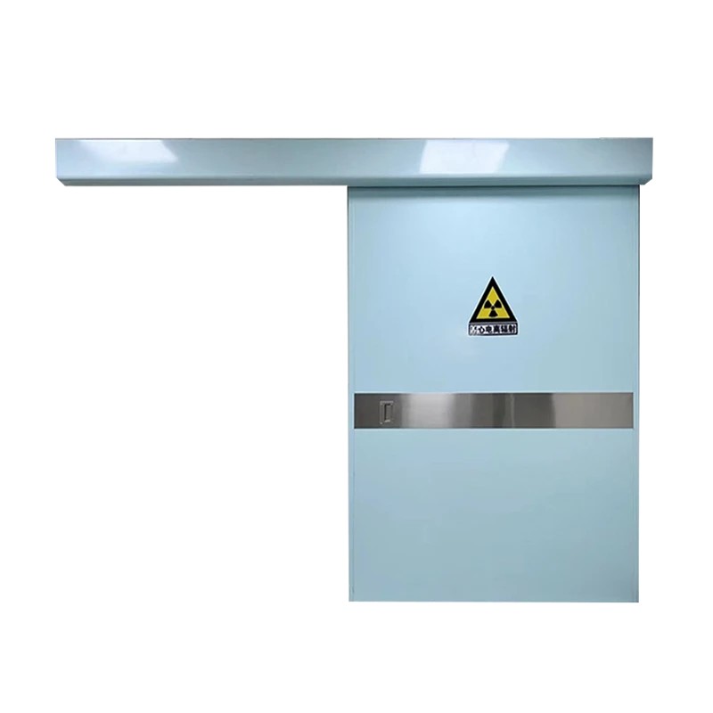 Manual sliding lead door