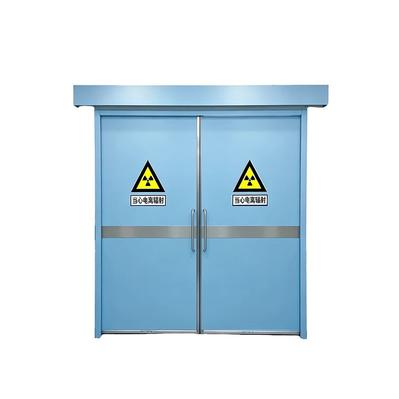 Manual sliding lead door