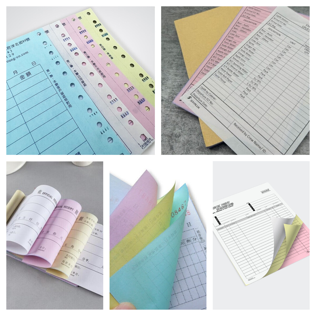 Hight Quality Carbonless Copy Paper for Bank, Telecom, Express Use