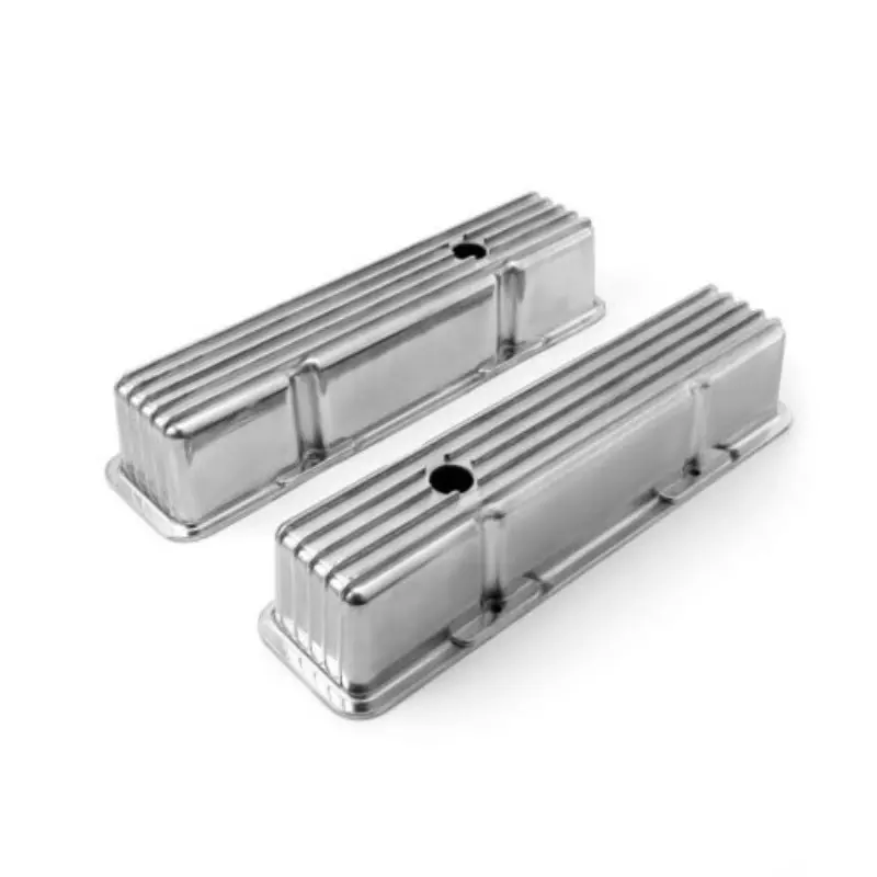 Chevy SBC 350 Nostalgic Finned Aluminum Valve Covers
