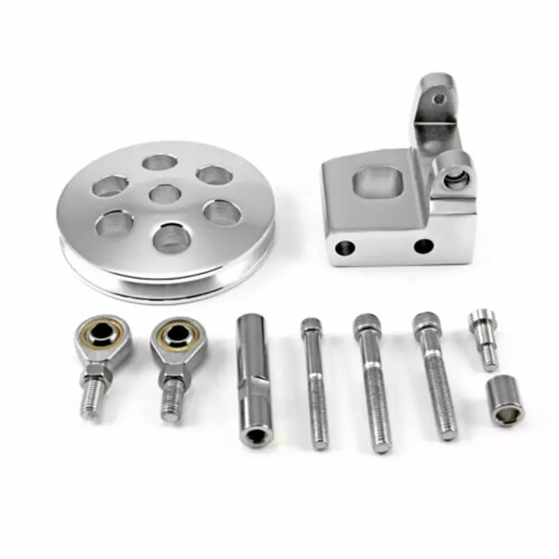 Chevy SBC 350 Type2 Billet Aluminum Power Steering Bracket Kit