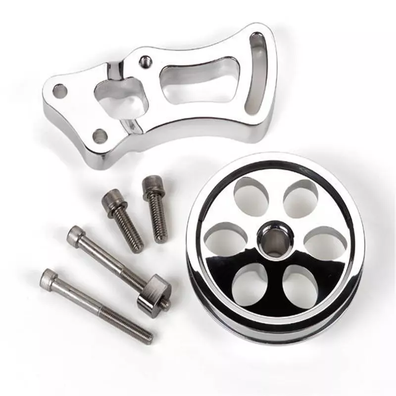 Power Steering Bracket Pulley Billet Aluminum Long Water Pump