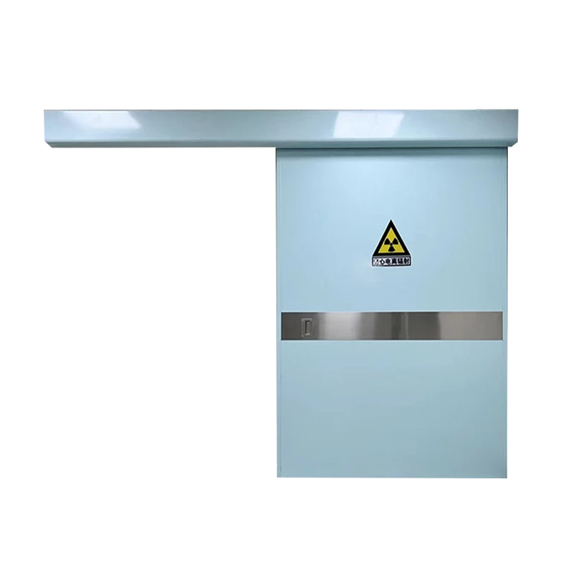 Manual sliding lead door