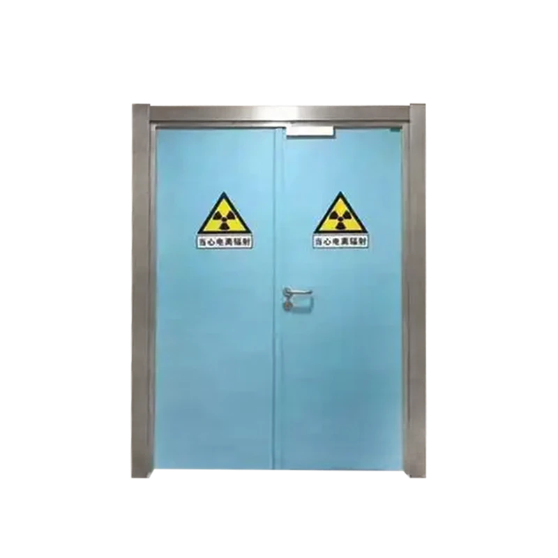 Electric swing lead door