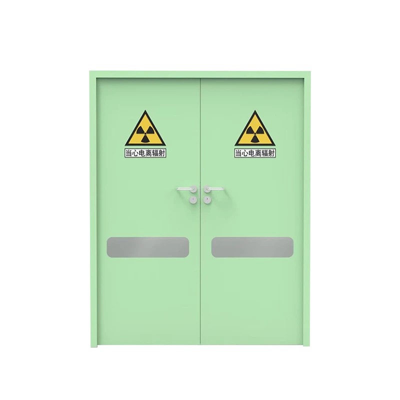 Manual swing lead door
