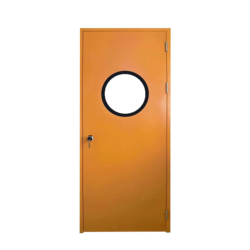 Manual single-leaf swing steel door