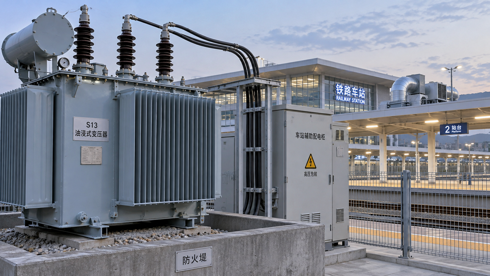 Can S13 oil-immersed transformers handle railway auxiliary loads?