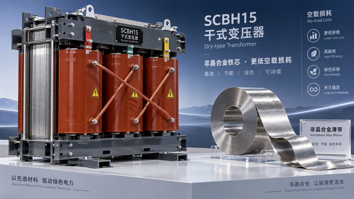 How the amorphous core affects SCBH15 dry-type transformer losses