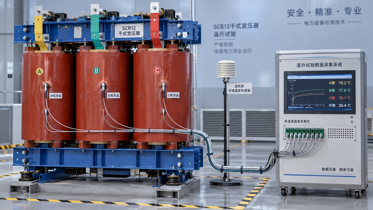 How to verify the temperature-rise test of an SCB12 dry-type transformer