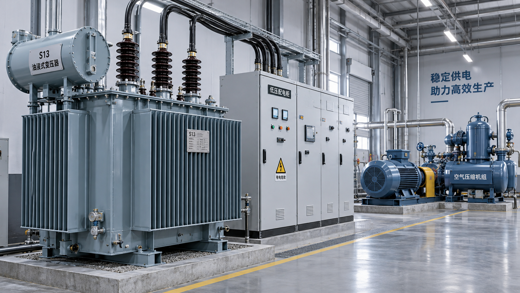 Sizing an S13 oil-immersed transformer for industrial motor starting