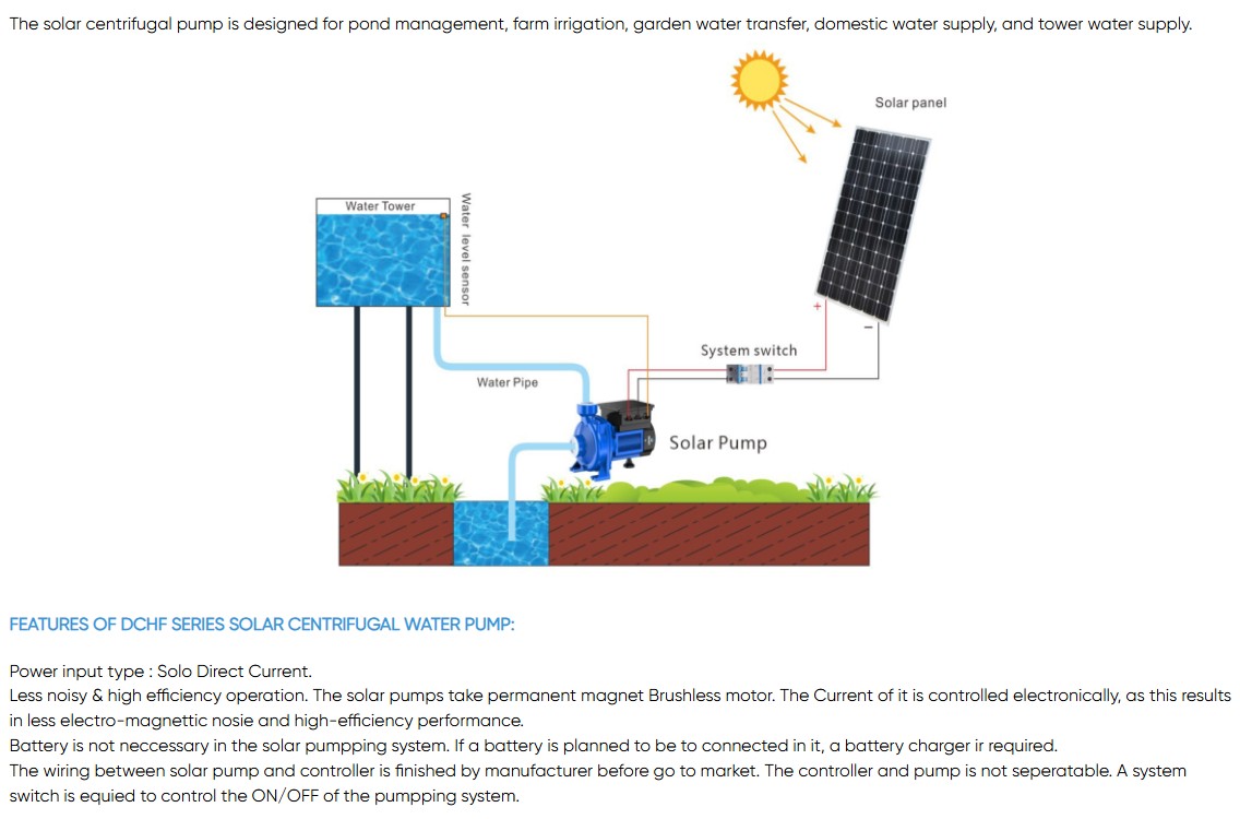 X3 1,2,3 inch Solar Centrifugal Water Pumps for Farming Irrigation