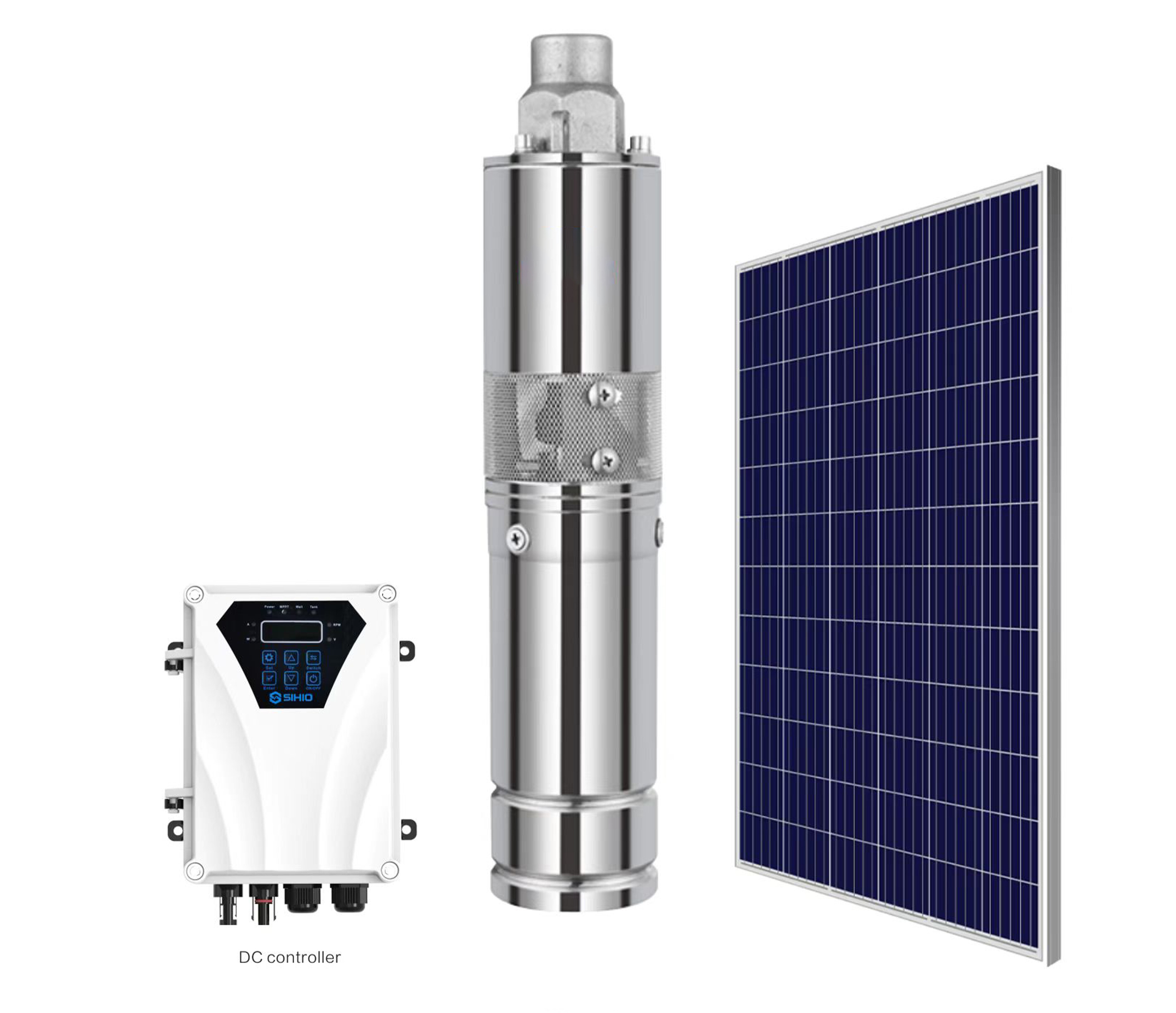 3 inch 24V DCQG Big Height Small Flow Solar Screw Pumps for Domestic Borehole