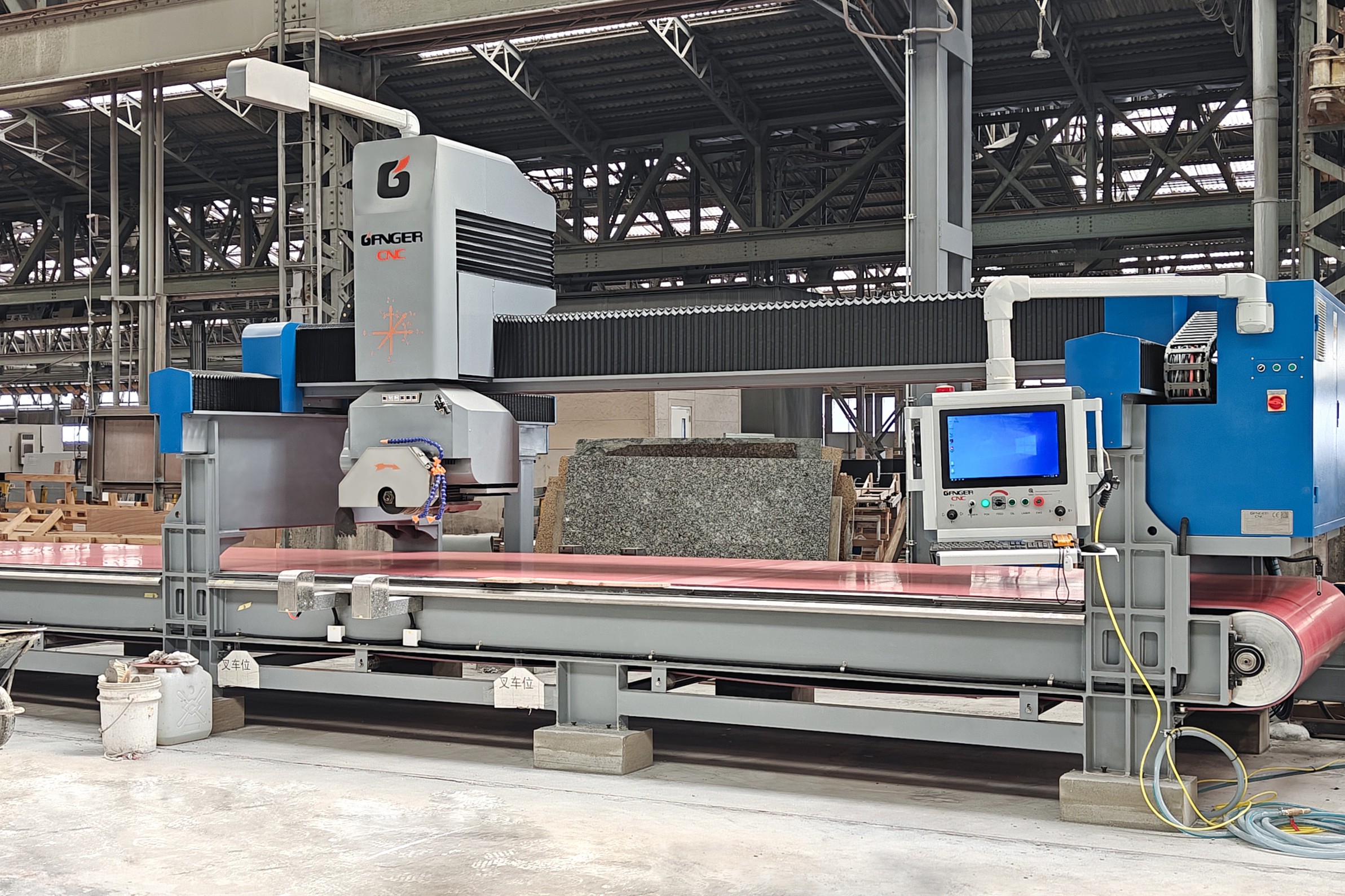 GANGER CNC Completes On-Site Training for GQ-3220DL Automatic Stone Line at Japanese Client’s Facility