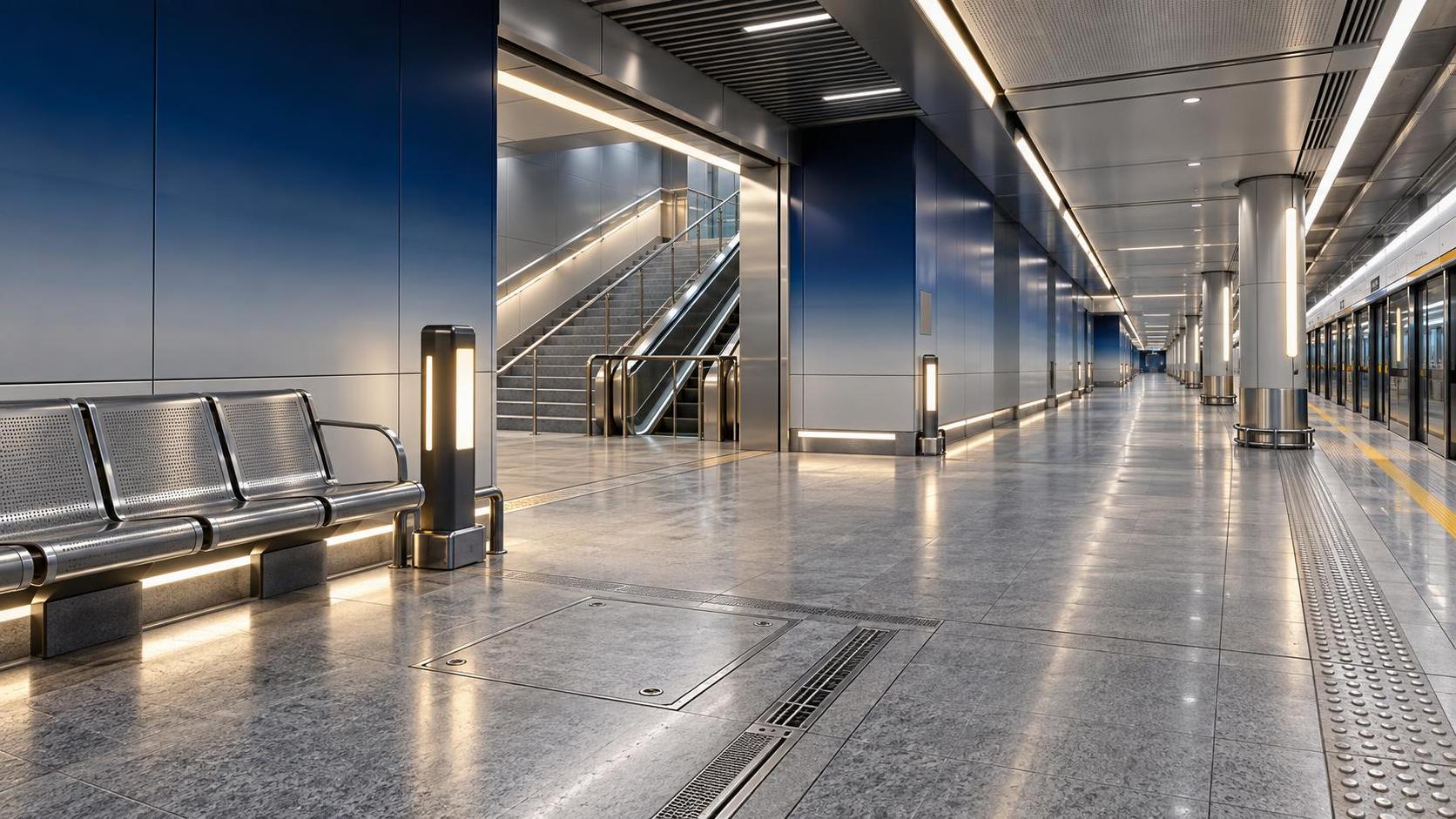Lighting Urban Furniture in Subway Stations Without Compromising Safety