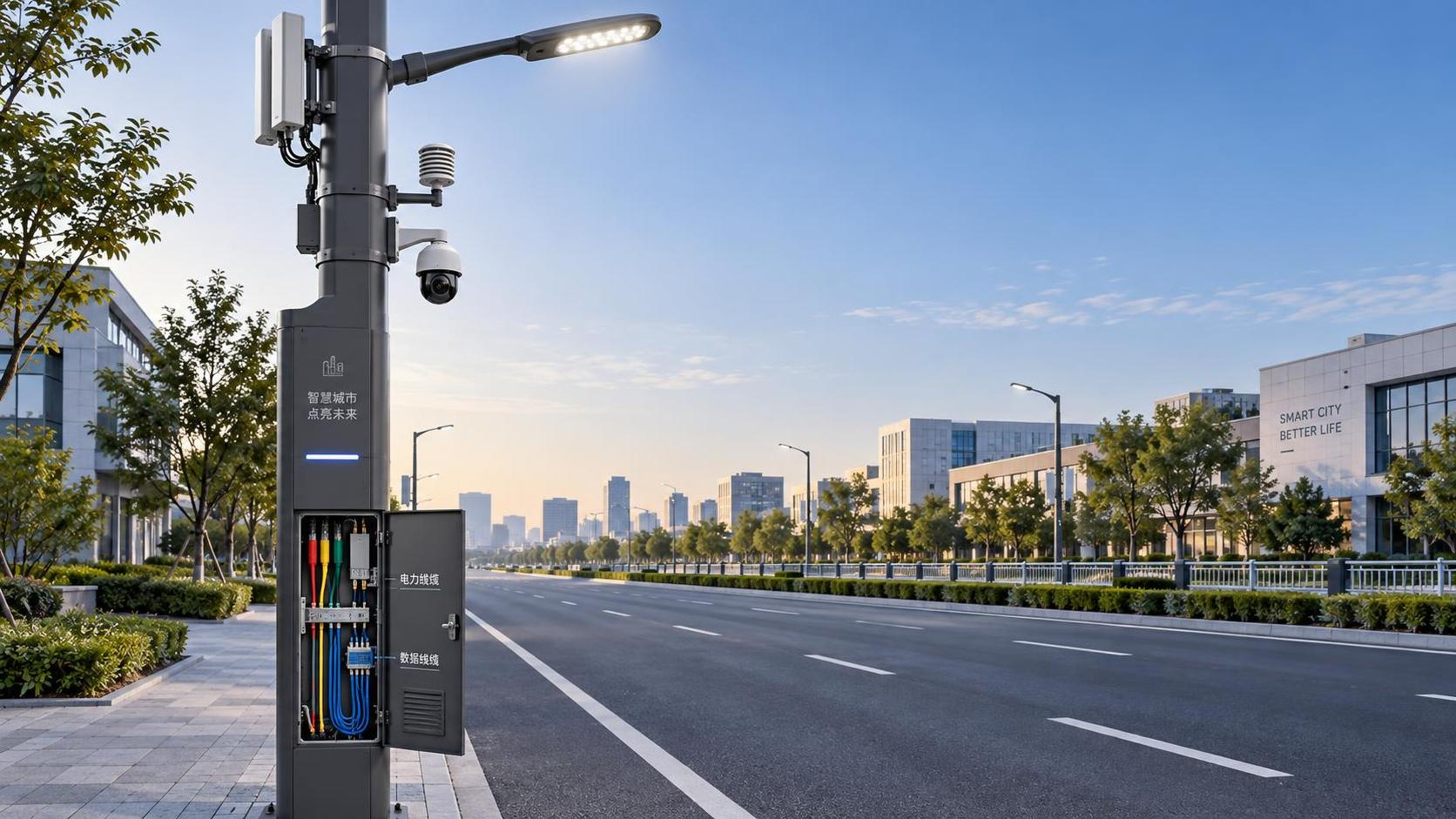 Integrated Smart Pole Planning: Power, Connectivity, and Maintenance Access