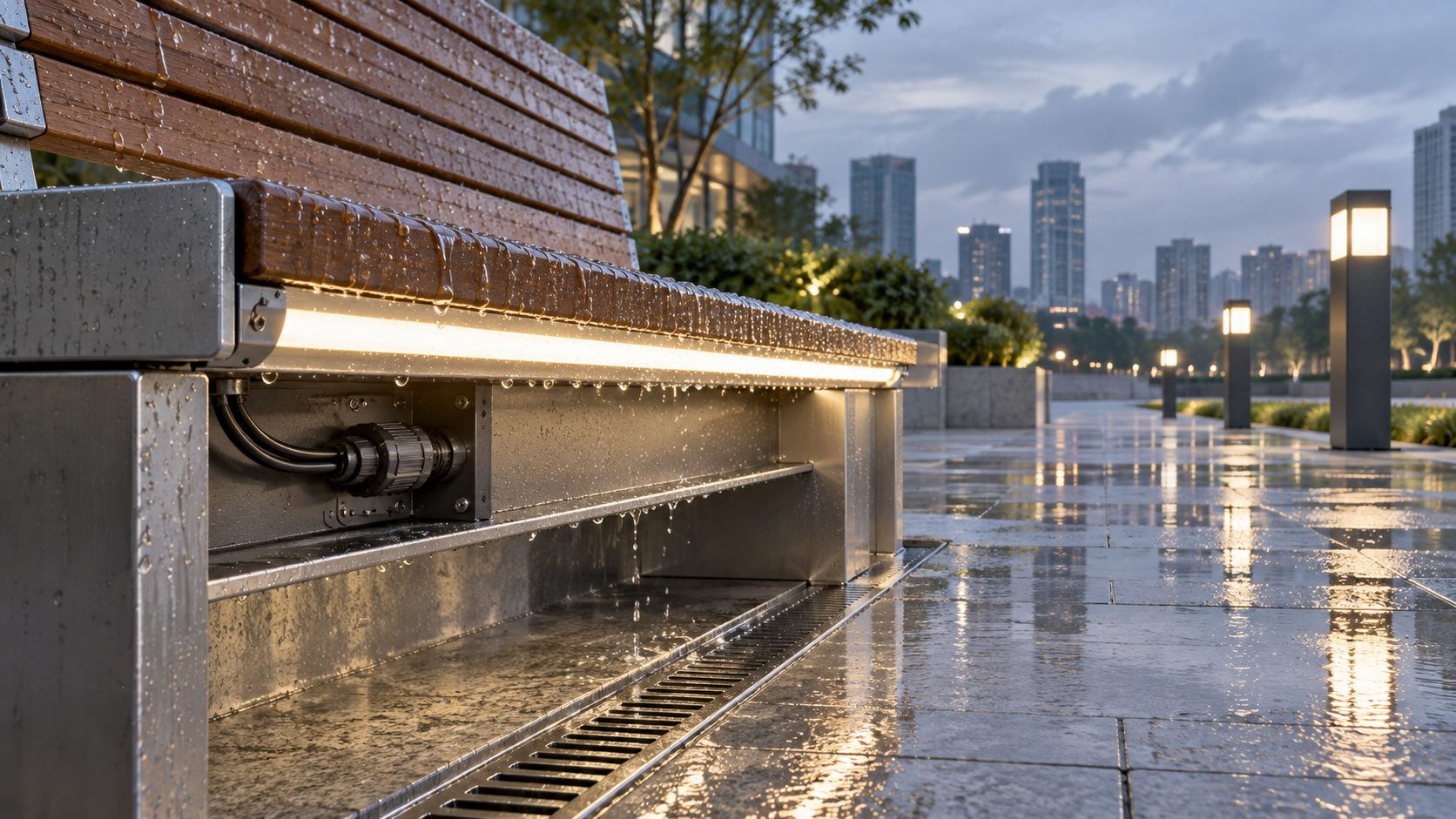 Is IP65 enough for LED lighting integrated into urban furniture?