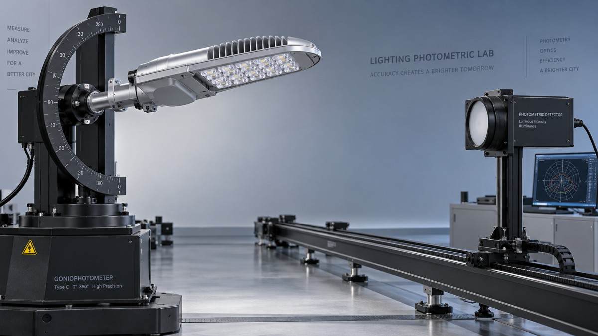 Verifying photometric reports from urban LED lighting makers in China