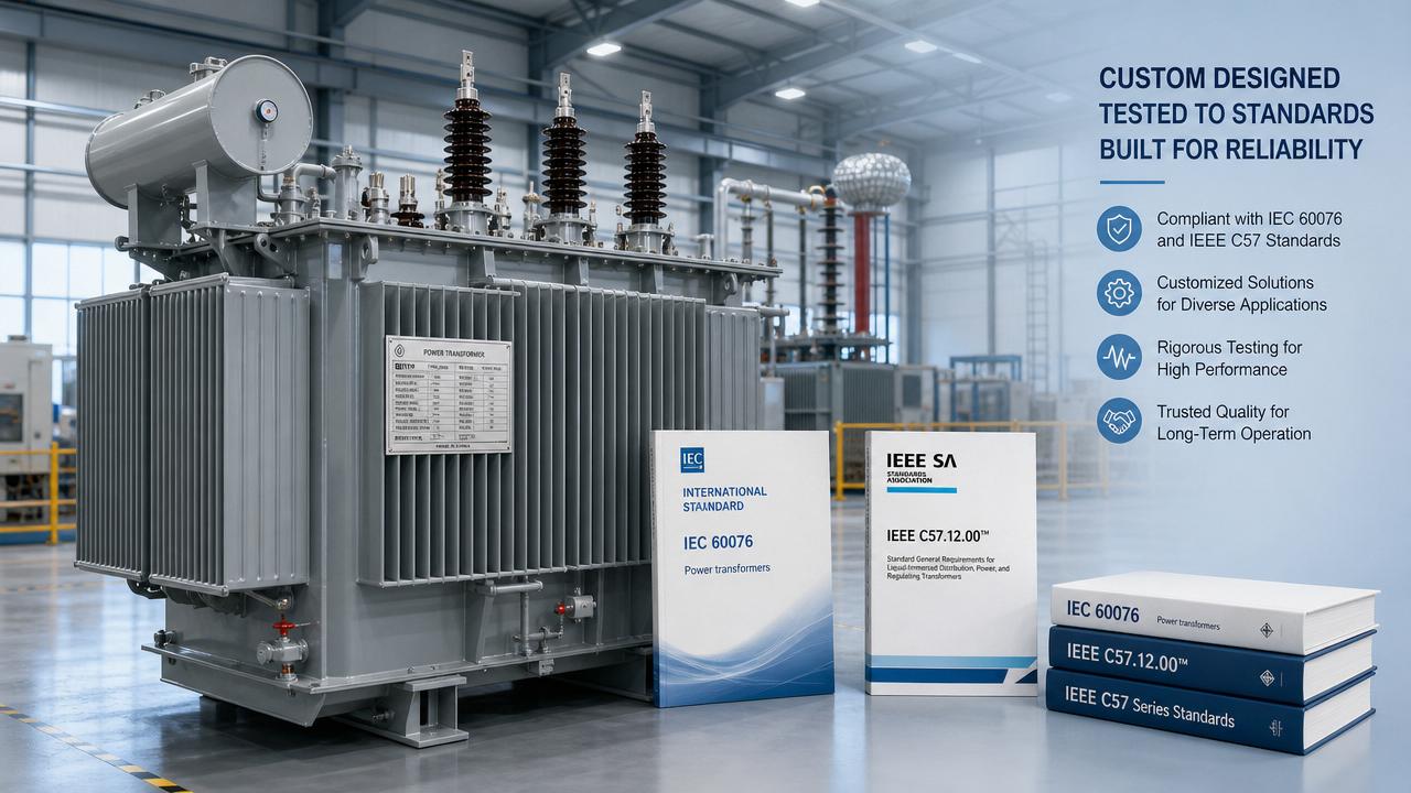 Personalización de transformadores sumergidos en aceite: Una guía de las normas IEC y IEEE.