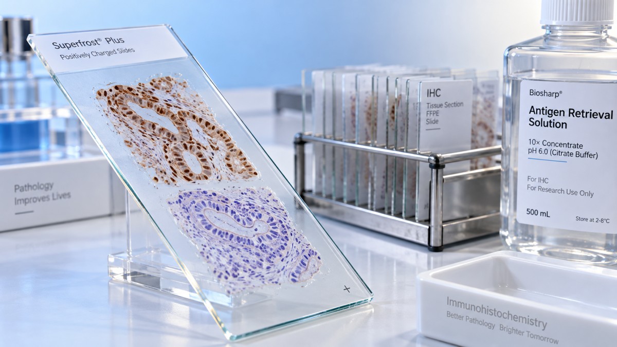 Can positively charged slides reduce tissue loss during IHC?