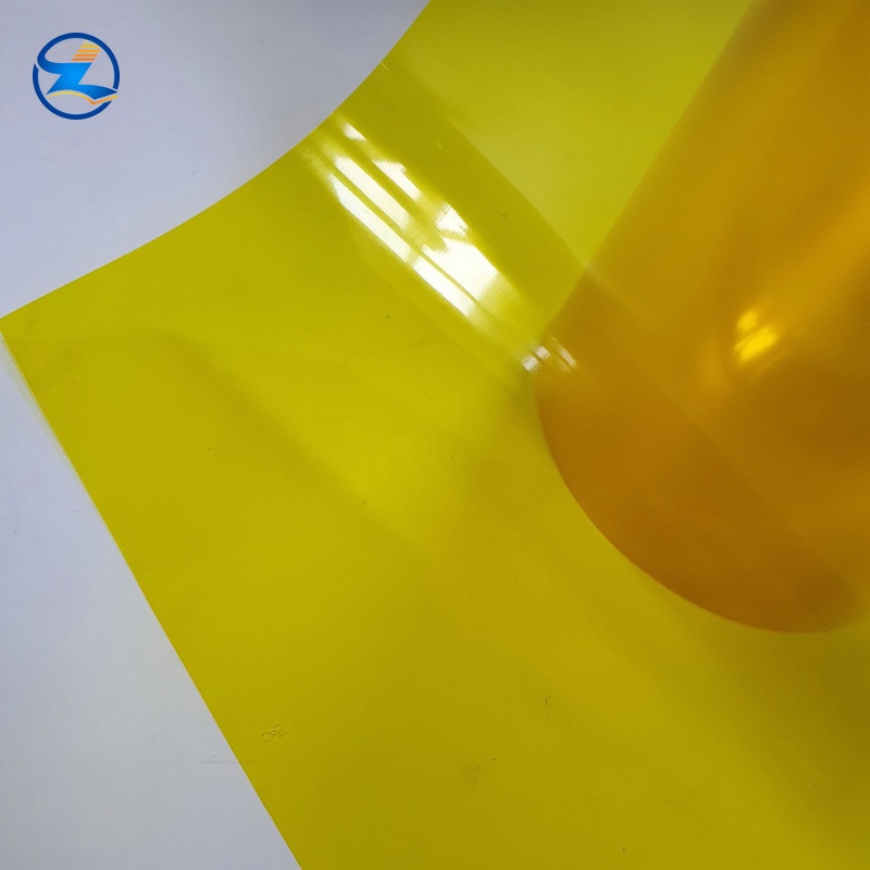 Transparent PVC film orange color 250mic pharma grade