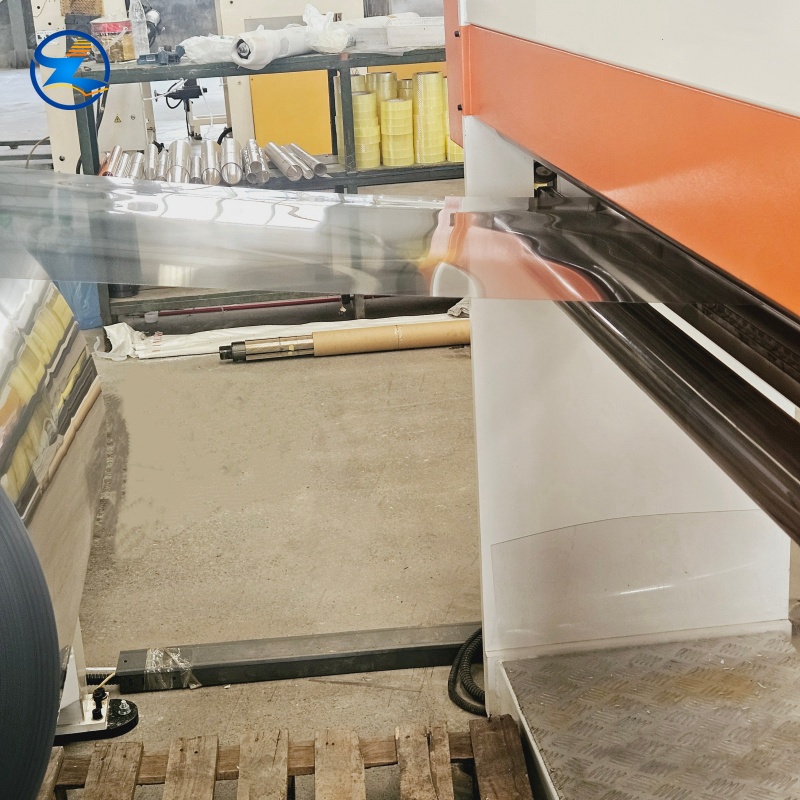 Transparent Recyclable PET jumbo roll in Production