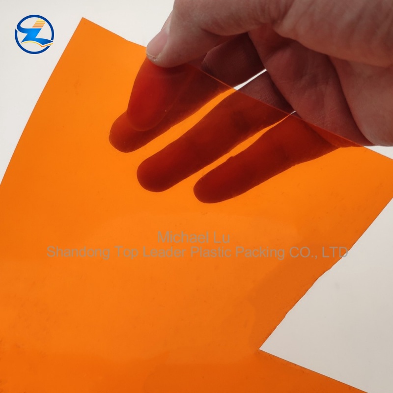 Transparent Orange Pharmaceutical-Grade Rigid PVC Film (250μm)