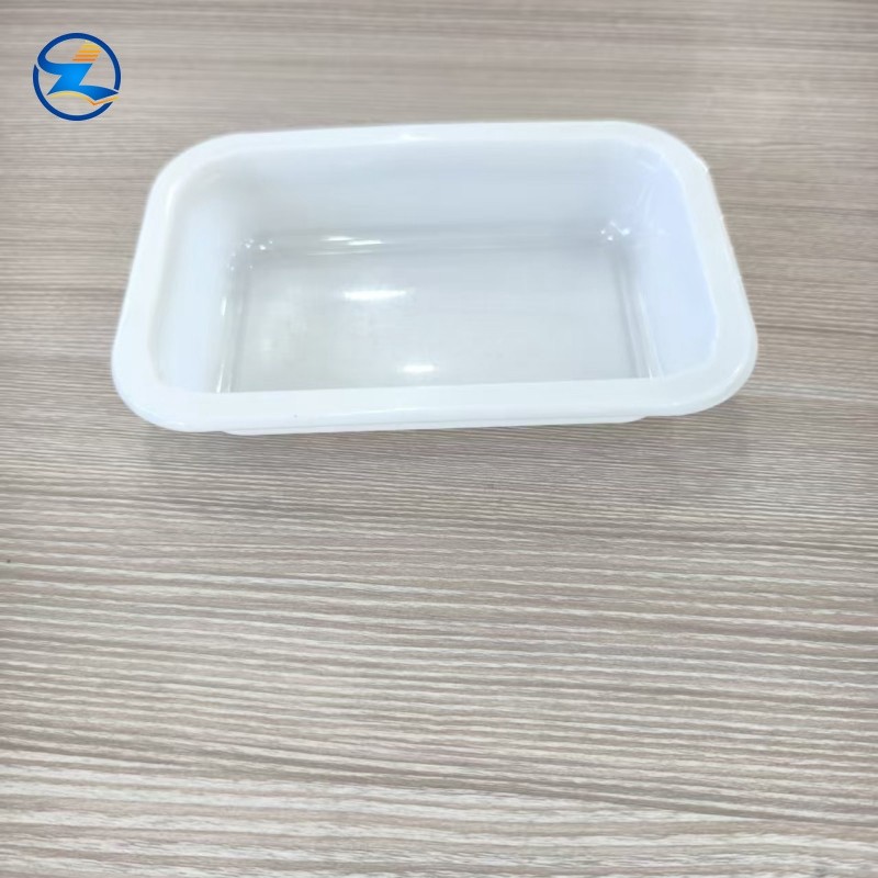 PET tray-0007 Disposable PET Rectangle Food Serving Tray